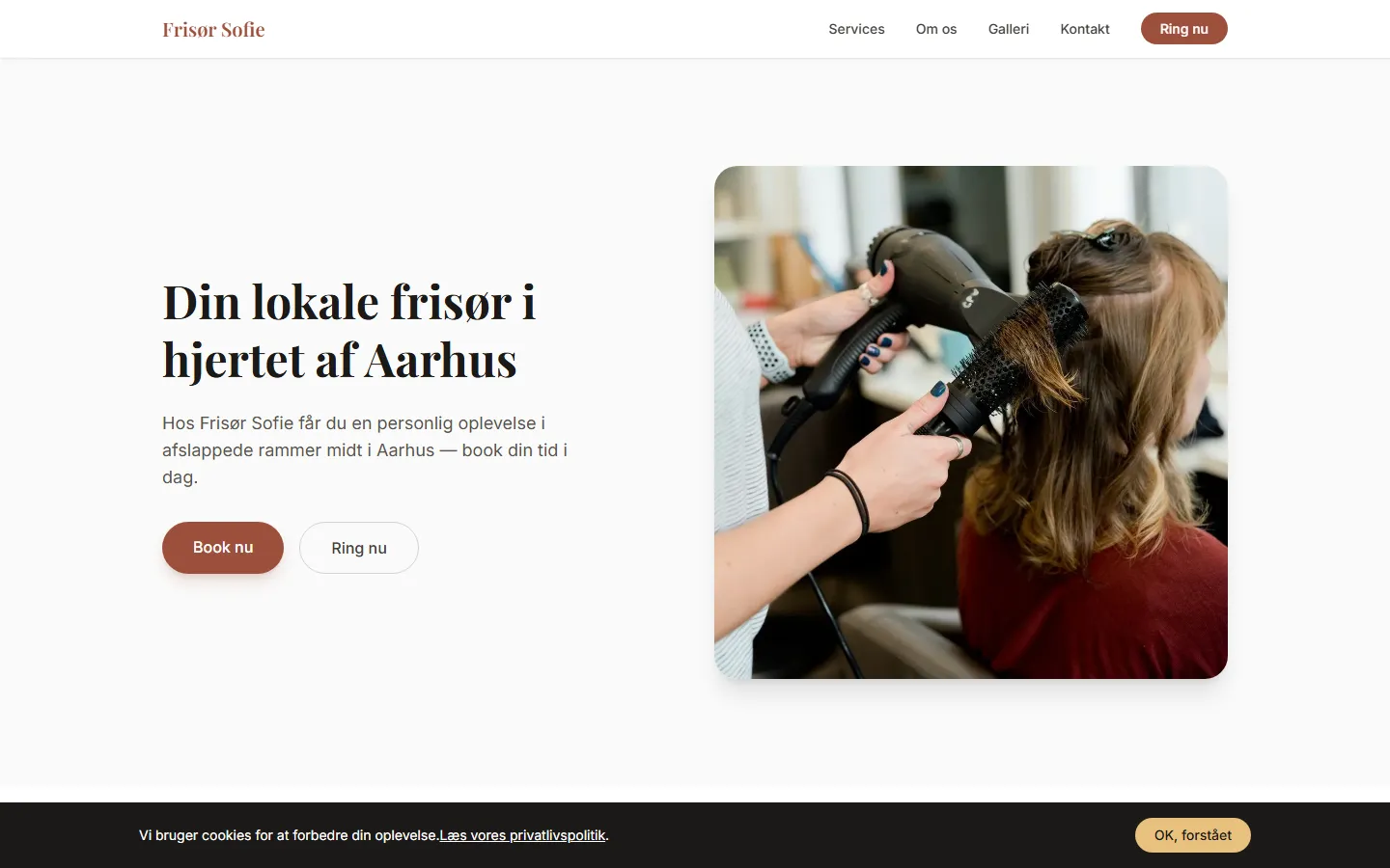 Forsiden af Frisør Sofie